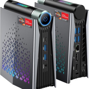 ACEMAGIC 미니 PC AMD Ryzen 7 H255 프로세서 16GB 512GB SSD 윈도우 11 Pro 미니 컴퓨터 WiFi 6E BT5.2 RGB 조명 4K 트리플 지원