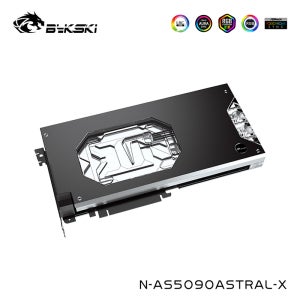 ASUS ROG ASTRAL RTX 5090 O32G 게이밍 그래픽 카드 쿨러(백플레이트 포함)용 Bykski 워터 블럭, N-AS5090ASTRAL-X