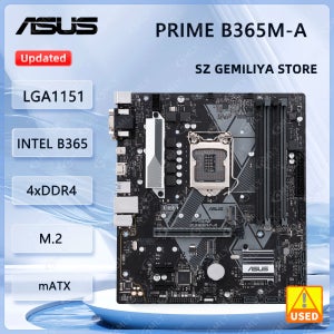 ASUS PRIME B365M-A 마더보드 인텔 B365 LGA 1151 지원 코어 i3-8100 9400F 9600 9900 8600 G5400T CPU DDR4 64GB M.2