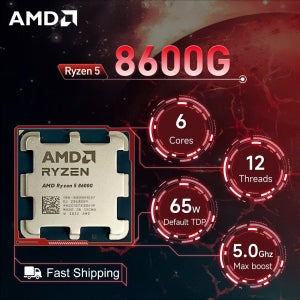 AMD Ryzen 5 8600G 4.75GHz 6코어 12스레드 R5 8600G 소켓 AM5 4NM L3=16M 프로세서 65W DDR5 팬 없음