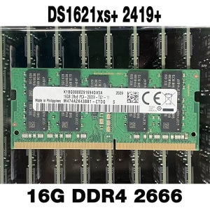 1개 NAS DS1621xs+ 2419+ 스토리지 메모리 RAM 16G DDR4 2RX8 2666 ECC SODIMM 16GB