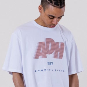 [올데이훕스] ADH 섬머리그 오버핏 반팔 티셔츠 화이트 26SS0401
