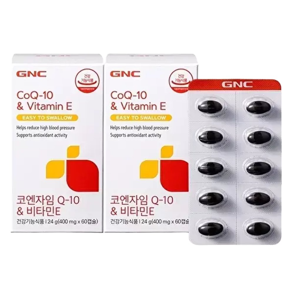 지엔씨GNC 코엔자임큐텐 비타민E (60캡슐) 60일분x2개1002255x2 2개 60정