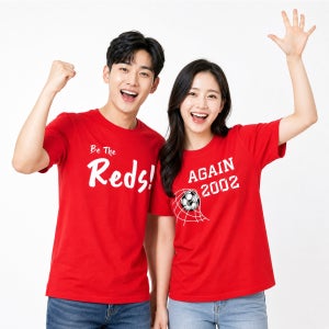 월드컵 붉은악마 티셔츠 응원 티셔츠 축구 반티 반팔, 달굿