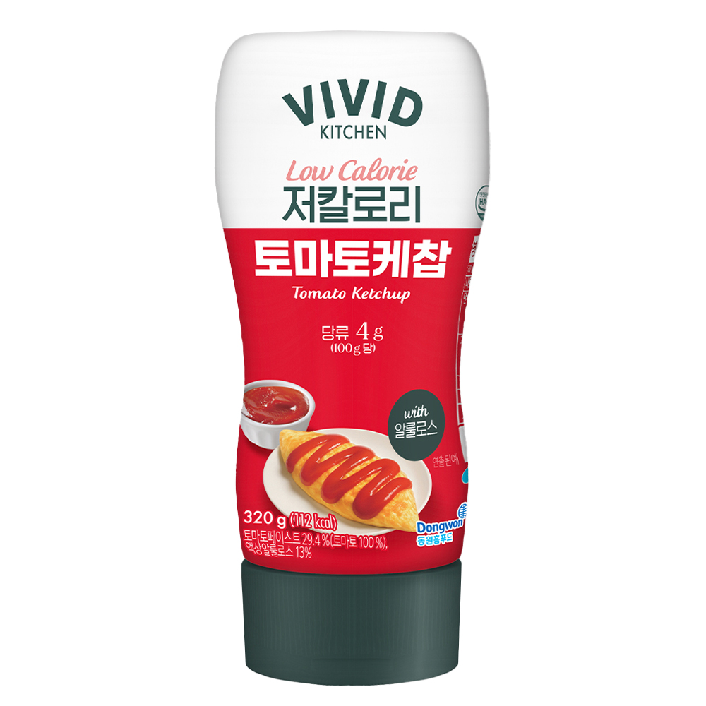 비비드키친 저칼로리 토마토케찹, 320g, 1개 (2,780원) (와우무료)
