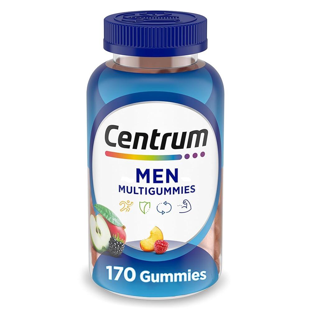 Centrum 남성용 멀티비타민 미네랄 구미 젤리 170정 셀레늄 함유 항산화제 및 비타민 D3 170 1