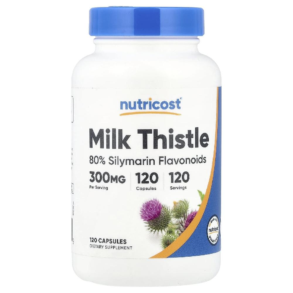 뉴트리코스트 밀크씨슬 300mg 밀크시슬 실리마린 Milk Thistle 캡슐 120정 Nutricost 밀크시슬 300mg 캡슐 120 1개