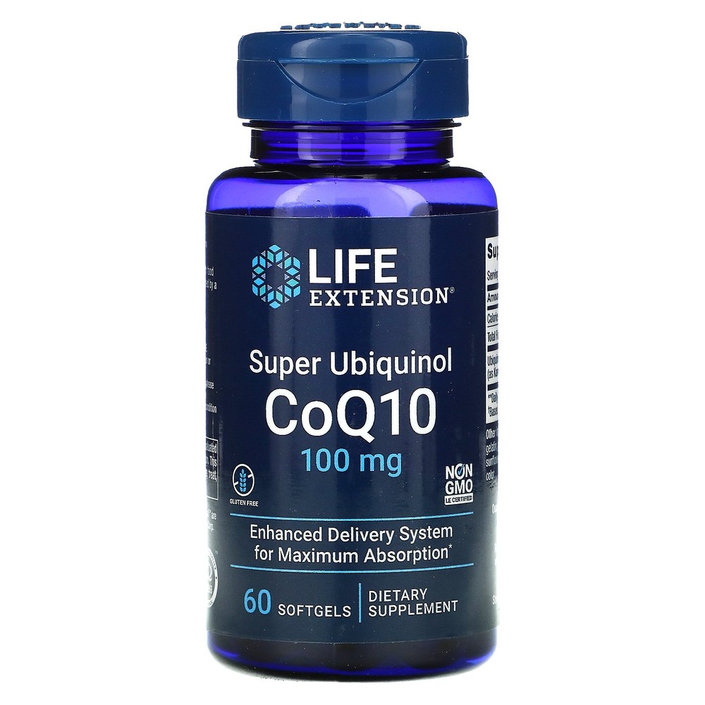 라이프익스텐션 슈퍼 유비퀴놀 코엔자임 Q10 코큐텐 100mg 소프트젤 60정 1개