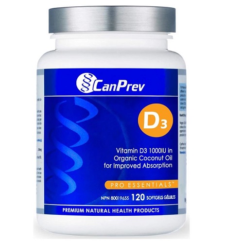 CanPrev 비타민 D3 영양제 Vitamin D3+Organic Coconut Oil 120정 1개