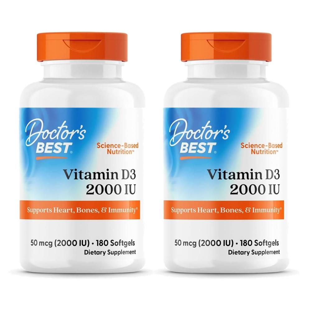 Doctor’s BEST 닥터스베스트 비타민 D3 2000 IU 50mcg 180정 2개