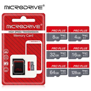 MICRODRIVE TF SD 메모리 카드 Class10 U3 UHS-I 4GB 8GB 16GB 32GB 64GB 128GB TF 카드 4K HD SD 어댑터 Microsd 그레이