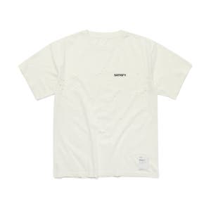 새티스파이 모스텍 티셔츠 MOTHTECH T-SHIRT 에이지드 에크루 11006-12A02