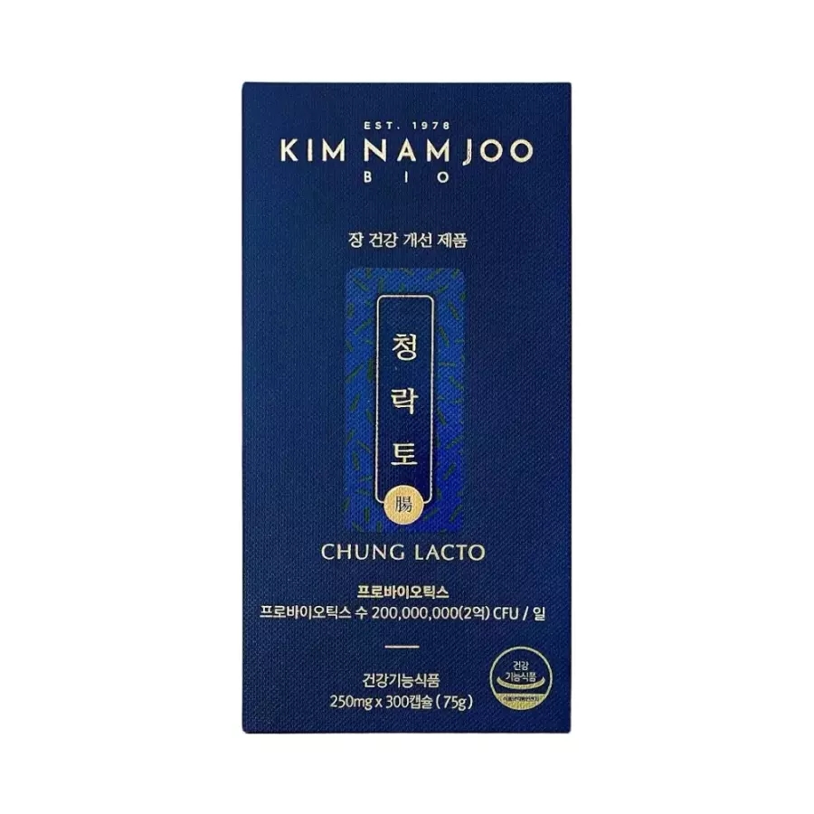 <b>김남주바이오</b> 청락토 300캡슐 75일분 프로<b>바이오</b>틱스 장건강 유산균