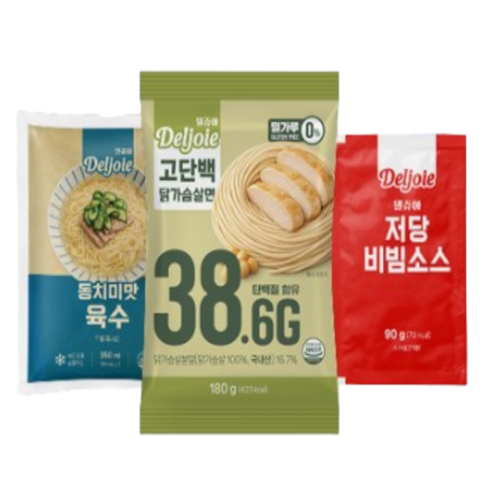 델쥬아 고단백 닭가슴살면 + 저당 비빔소스 (비빔면) 성분 분석