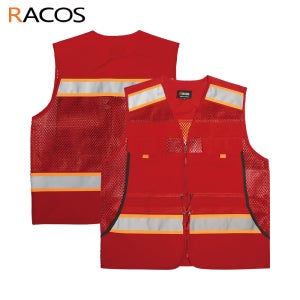 신호수조끼 적색 반사띠 망사조끼 RC-2650