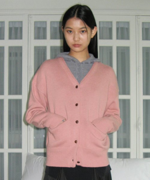 [시눈] WOOL CLASSIC CARDIGAN (PINK) SN2C4KC016_PK