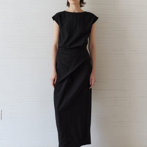 노우드 Drape Flow Dress (Black)