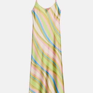 자라 프린트 새틴 미디 원피스 2859/340/330 MULTICOLOURED