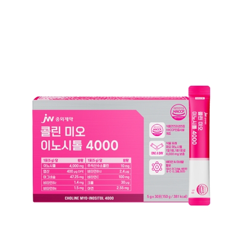 JW중외제약 <b>콜린</b> 미오 이노시톨 4000 5g x 30포, 3개