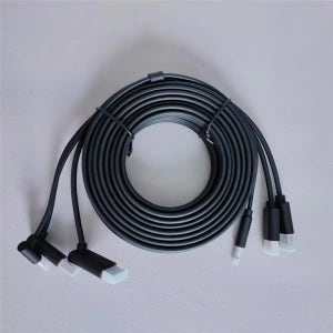 1 PCS 교체 케이블 - 호환 가능한 5M, USB, 전원 VR 게임 액세서리 HTC Vive 3-In-1-A25R용 검정색 플라스틱