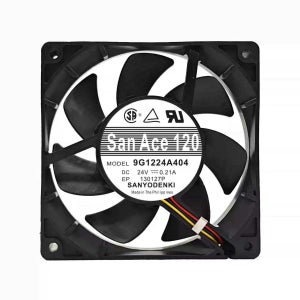 Sanyo Denki 9G1224A404 San Ace 120 DC 24V 0.21A 12025 3핀 산업용 인버터 캐비닛 배기 냉각 팬용 오리지널