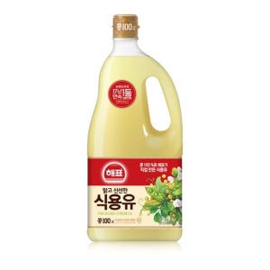 사조 해표 식용유(콩기름) 1.8L 대두유 콩식용유