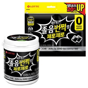 롯데 졸음번쩍껌 제로제로 용기 87g 1개+트윈리필 105g 1개