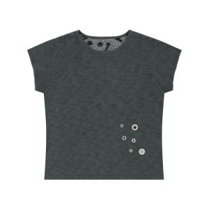 [알디유] Grunge Claw Camo Eyelet Tee (Charcoal) ADU2502SS02CH