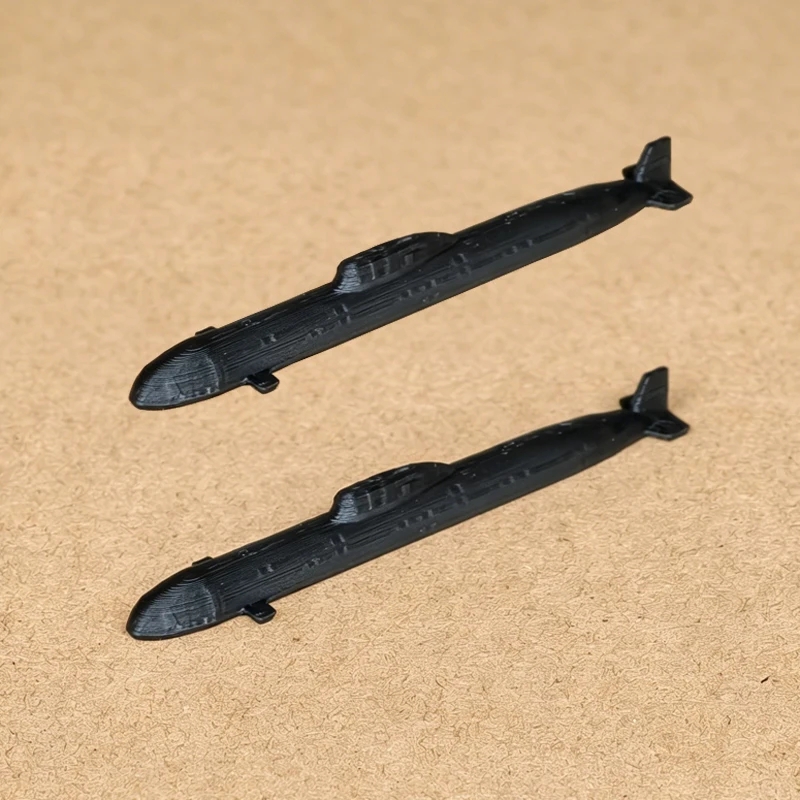 2PCS 1/2000 스케일 아쿨라급 원자력 잠수함 모델 3D 프린팅 프로젝트 971 슈슈카 B 전함 DIY 디오라마용  02 waterline