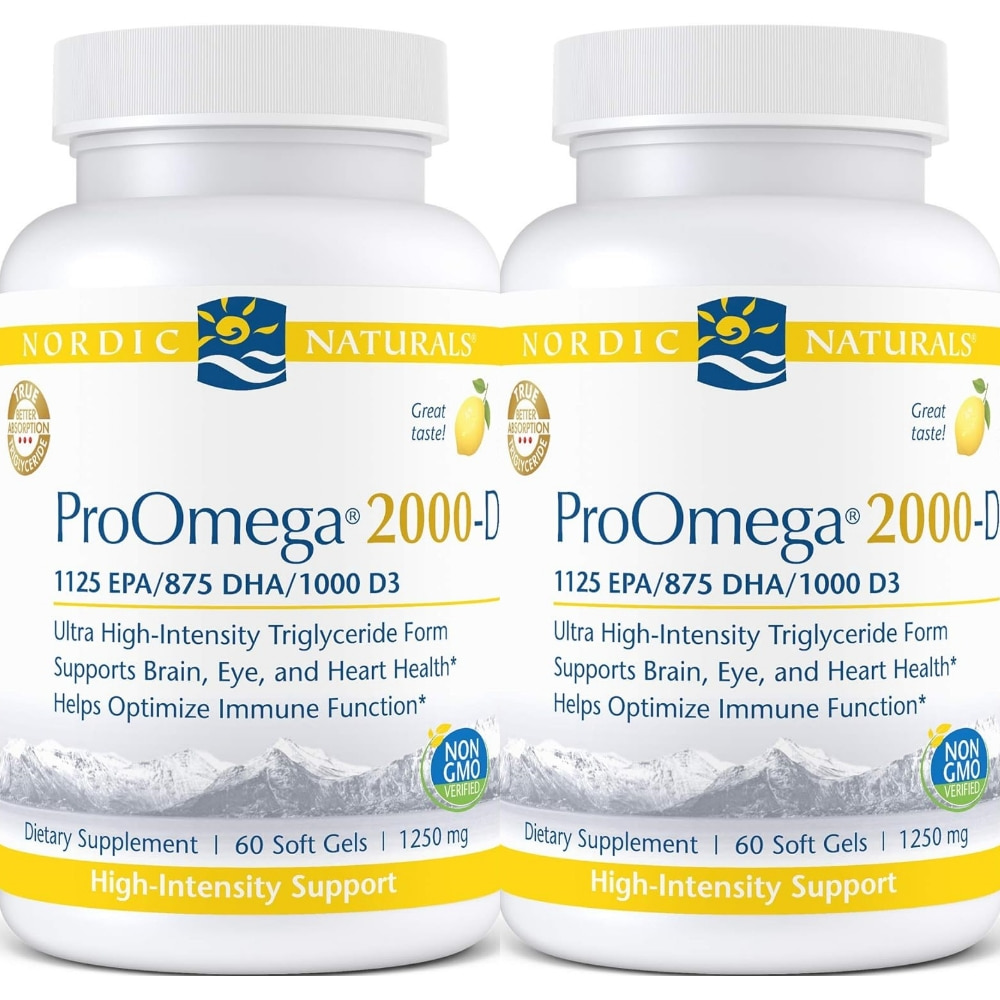 Nordic Naturals 노르딕네추럴스 프로오메가 2000 D 비타민 D3 2개 60정