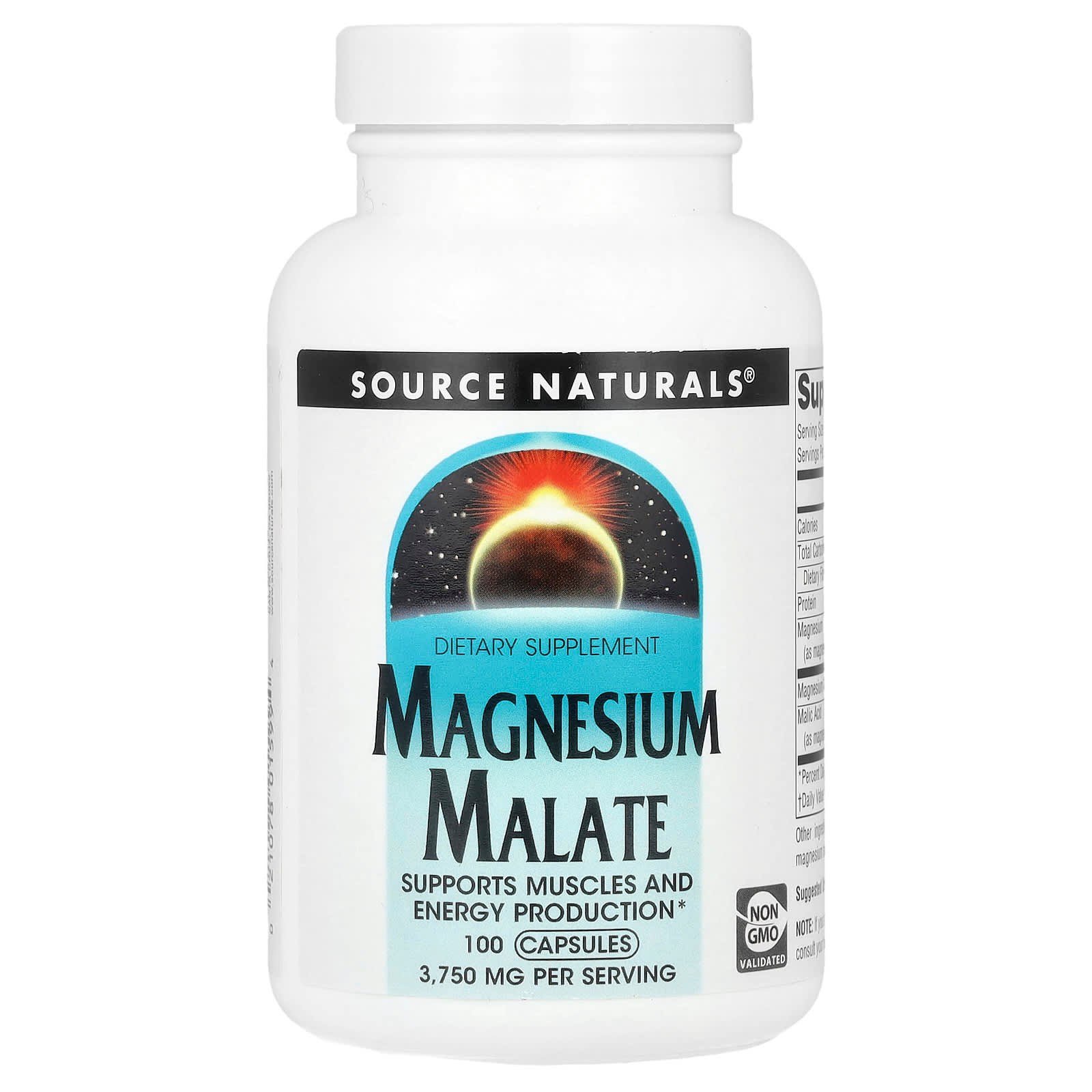 Source Naturals 마그네슘 말레이트 캡슐 100정(캡슐 1정당 625mg) Naturals (소스 내추럴스) 1개 100정