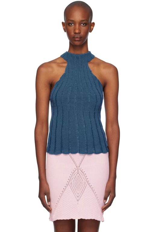 이사볼더 Blue Lily Halter Neck Tank Top 242541F099001