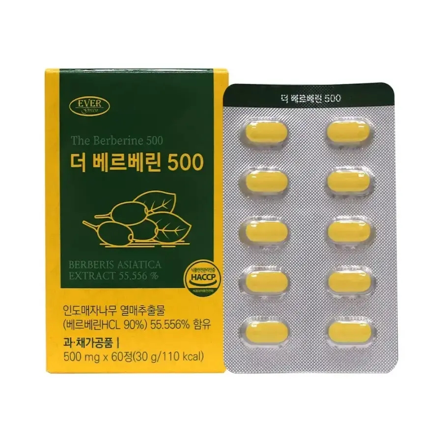 <b>브로멜라인</b> 베르베린 <b>500mg</b> 함유 인도매자나무 열매추출물 해썹 60정