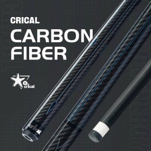 CRICAL 카본 3쿠션 당구큐 전문 캐롬 3C 당구대 큐대 12.5mm 하드 메이플 탄소 섬유 샤프트 1/2 분할 개인큐 전문 선수용 카본큐대 당구용품 세트 초크 가방포함 142