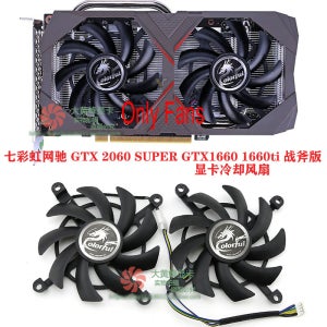 다채로운 RTX2060 SUPER GTX1660 GTX1660ti 비디오 카드용 새 냉각 팬1세트