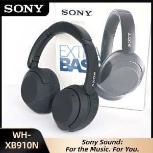 소니 WH-XB910N EXTRA BASS 노이즈 캔슬링 헤드폰, 무선 블루투스 오버이어 헤드셋 (마이크 및 Alexa 음성 제어 기능 포함)