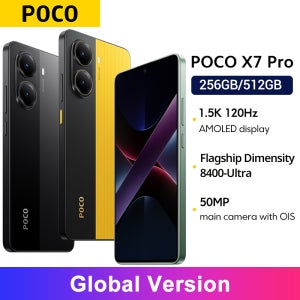 POCO X7 Pro 글로벌 버전 6000mAh 90W 하이퍼차지 NFC 6.67인치 1.5K 120Hz AMOLED 디스플레이 스마트폰 디멘시티 8400-울트라