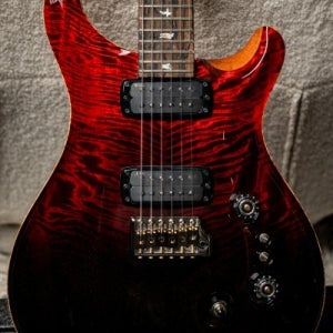 PRS Custom 24-08 Figured Mango Top Limited Edition-Fire Red to Gray Black Fade w/Ziricote FB & TCI P