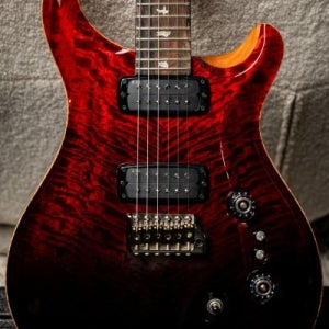PRS Custom 24-08 Figured Mango Top Limited Edition-Fire Red to Gray Black Fade w/Ziricote FB & TCI P