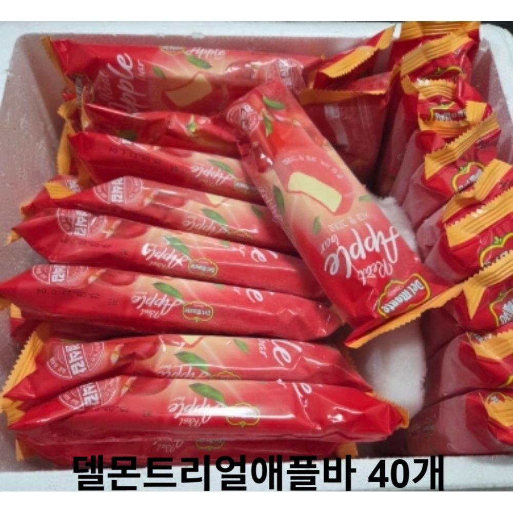델몬트 리얼애플바 달콤한 사과 과즙 아이스바