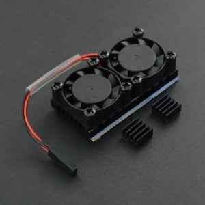 FIT0817 Raspberry Pi Dual Cooling Fans Kit (Compatible for Raspberry Pi 3B/3B+/4B)