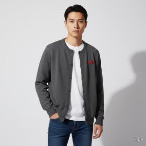 꼼데가르송 FW25 공용 더블 하트 가디건 AX N057 051 GR