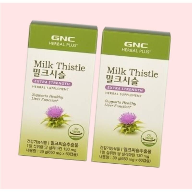 GNC <b>밀크시슬</b> 2개 세트 650mg60캡슐 60일분2 4593492