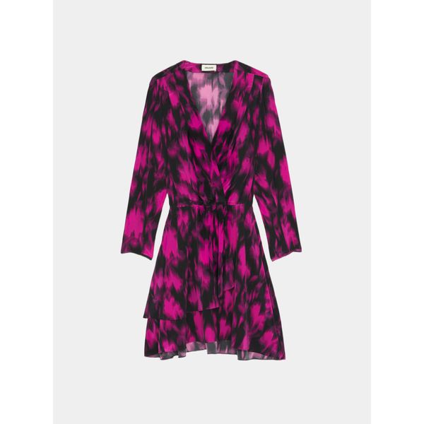 쟈딕앤볼테르 로브 로저스 100% 실크 WWDR02523 011 BLACK 여성 FW24