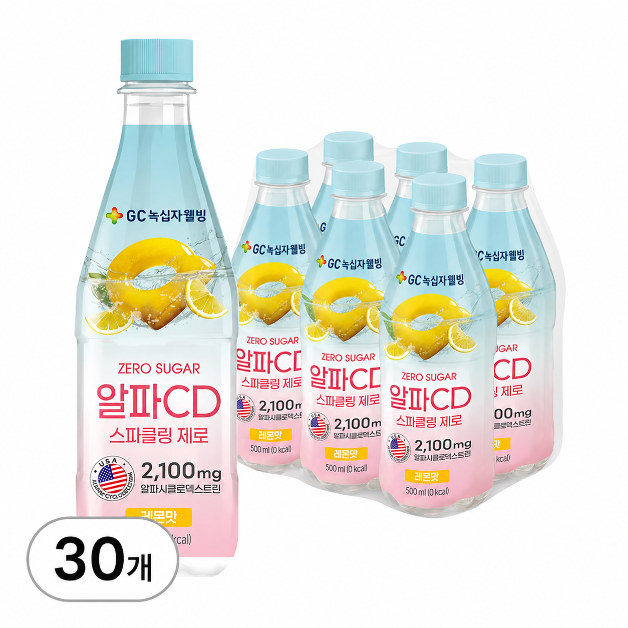 GC녹십자웰빙 알파CD 스파클링 제로 제로슈가 레몬맛
