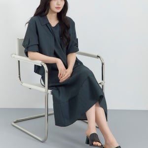 지센 여성 투인원 셔츠 원피스 LCOPQ529_DE