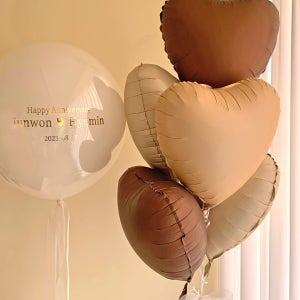 하트 헬륨 풍선 완제품 생일 이벤트 기념일 22컬러 브라이덜샤워, 해브잇