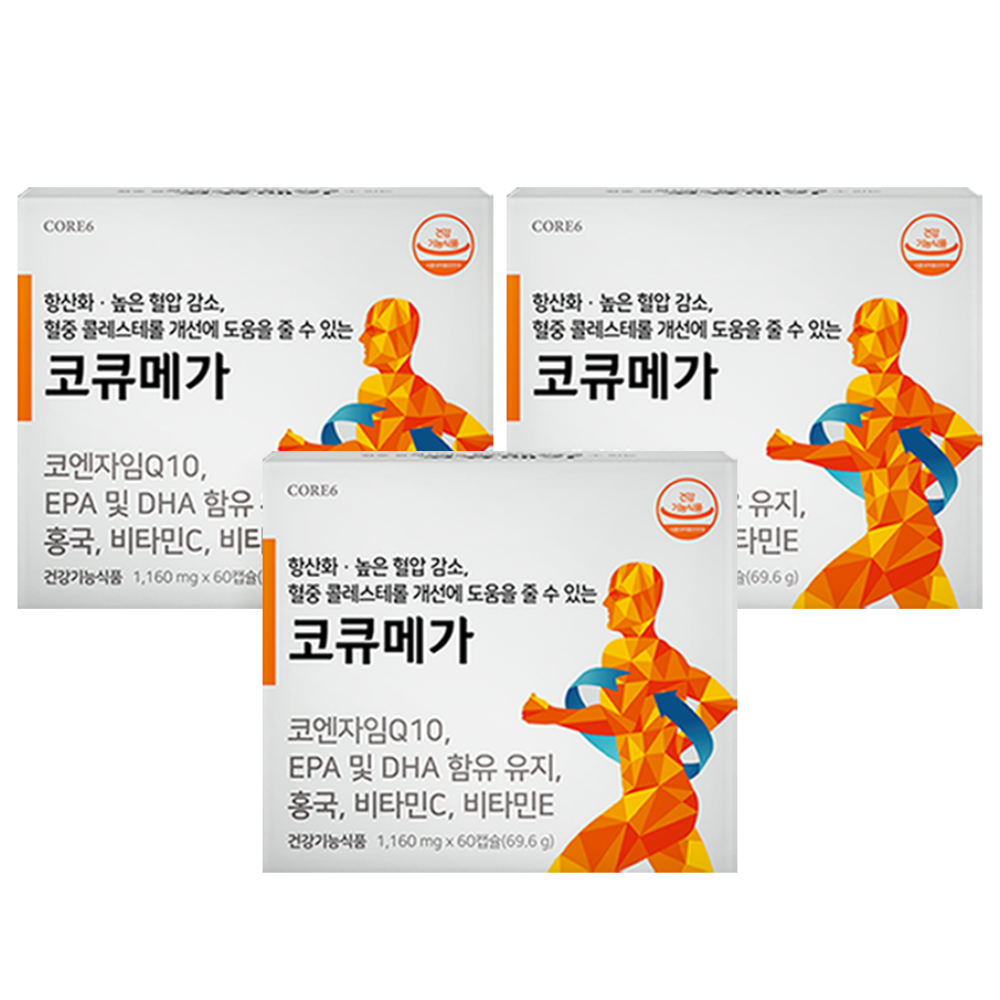 <b>파이토테크</b> 리뉴얼 코큐메가 오메가3 1160mg x 60캡슐  3박스  60정