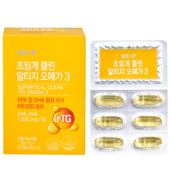 부스트드럭스토어 초임계 클린 알티지 rTG 오메가3 고함량 비타민D 60정 2개