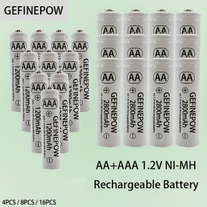 AA/AAA 1.2V 니켈수소 수전지 세트 - 디지털 카메라, 지문 잠금장치, 도어벨, 전자 저울, 무선 마우스, 키보드, 알람 시계, 계산기, 장난감, 게임 컨트롤러 및 기타